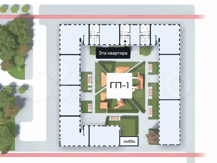 2-к. квартира, 91,9 м², 1/16 эт.