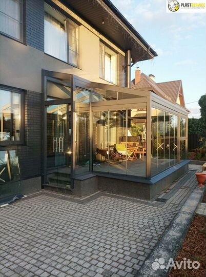 Безрамное остекление террас, веранд, балконов