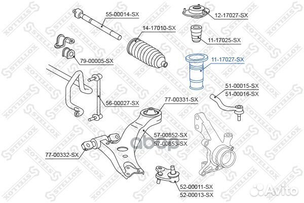 Пыльник амортизатора переднего toyota camry, l