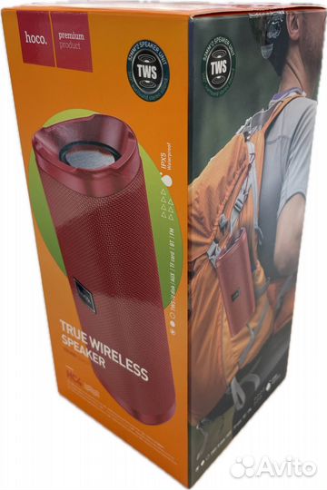Bluetooth колонка hoco HC4 BT5.0 2x5W красный