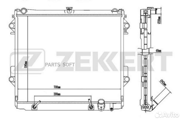 Радиатор охлаждения двигателя Lexus LX570 (URJ201)
