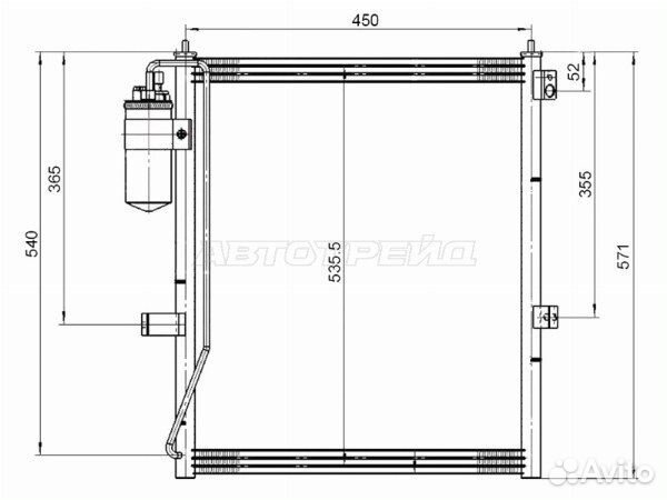 Радиатор кондиционера mitsubishi L200, mitsubishi pajero sport, mitsubishi pajero sport 08, mitsubis