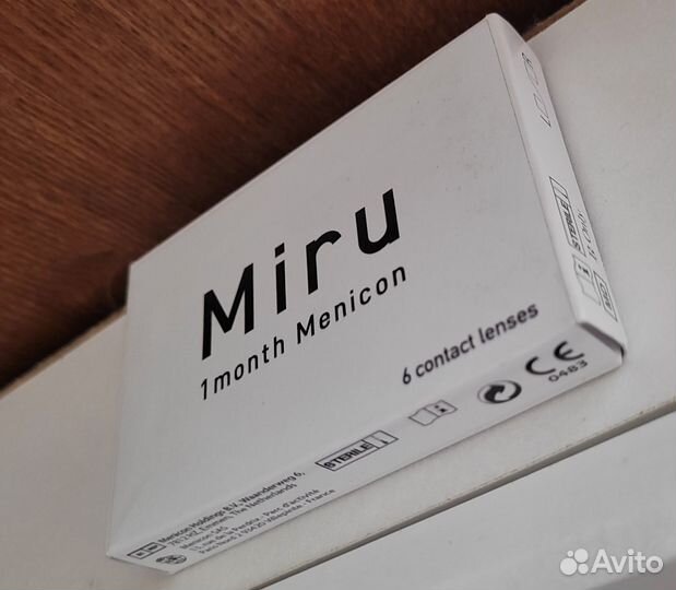 Линзы контактные Miru, -2,75, 6шт. (1 месяц)