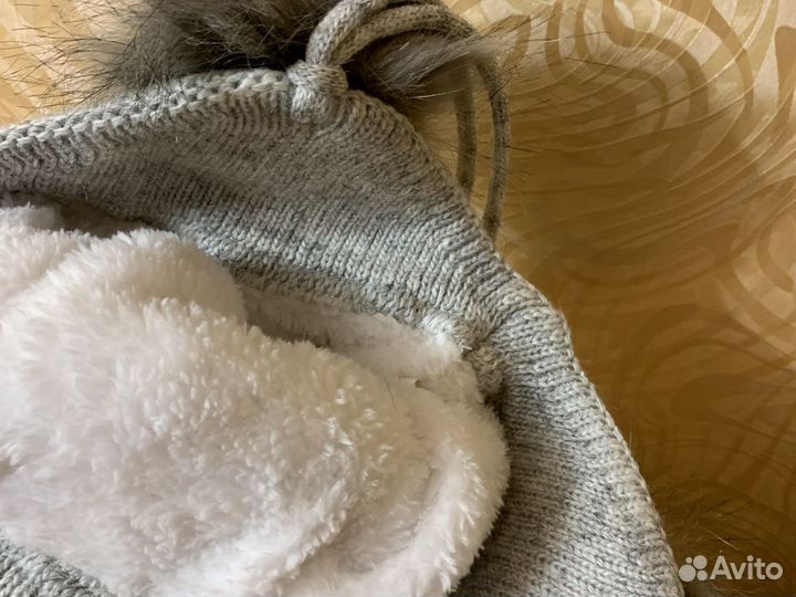 Шапка зимняя на завязках