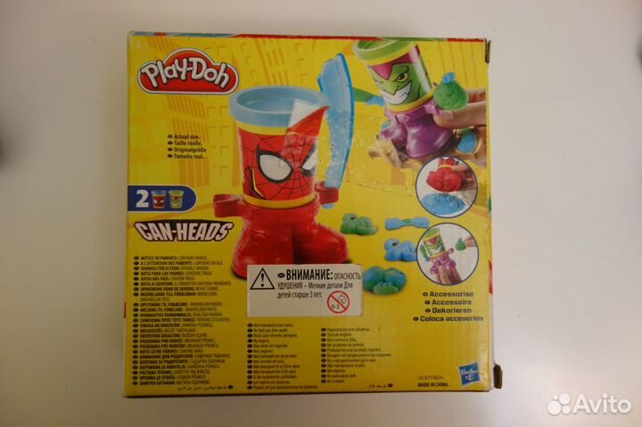 Плей До Человек-Паук и Зеленый Гоблин пластилин