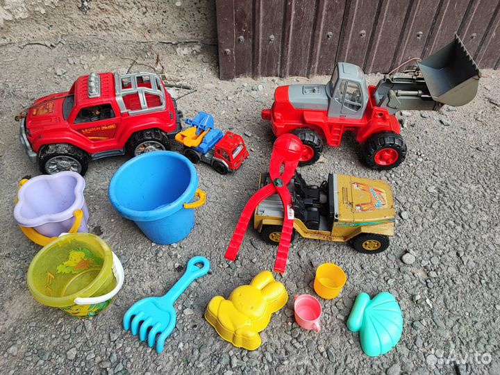 Большой пакет игрушек в песочницу для мальчика