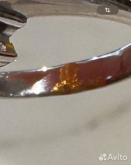 Кольцо 3,53гр белое золото, 17,5р