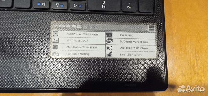 Ноутбук acer 5552G на запчасти без женского диска