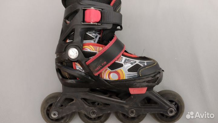 Роликовые коньки Rainbow раздвижные р.26-31+защита