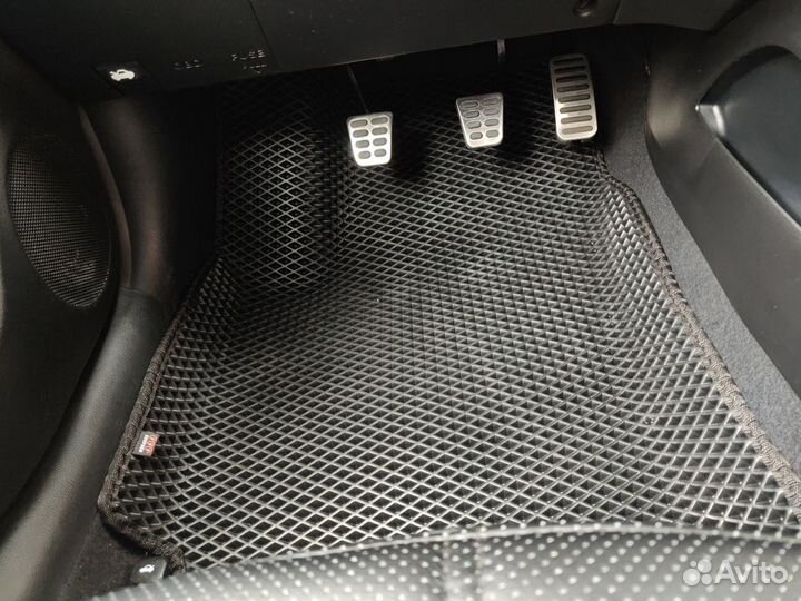 Коврики Ева Эва EVA Нива с бортами черные