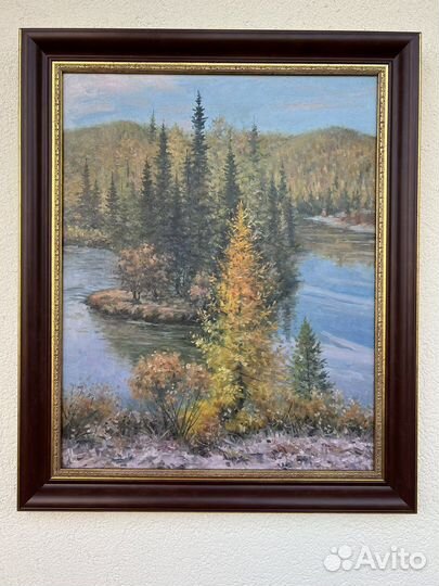 Картина пейзаж Зима, Осень, Лес