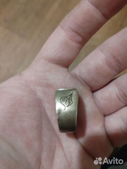 Перстень печатка латунь