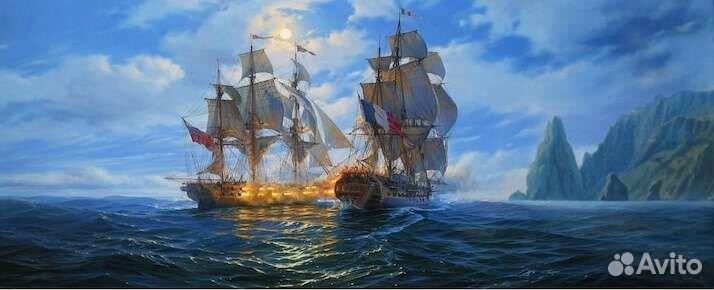 Картины маслом большие разные море парусники