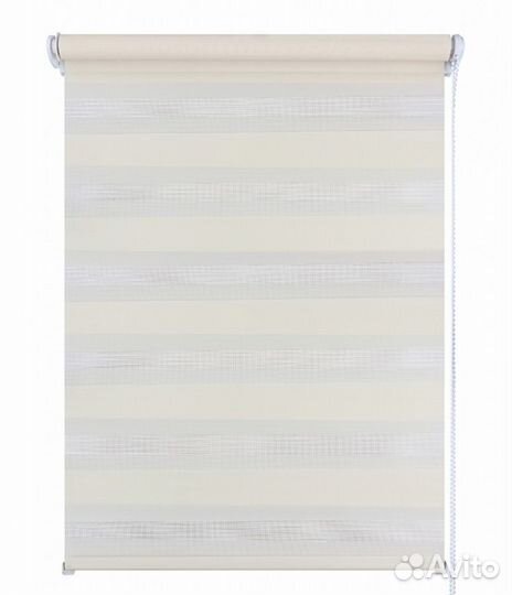 Штора рулонная День-Ночь 160x160 молочный;
