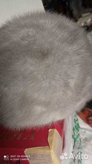 Шапка берет норковая