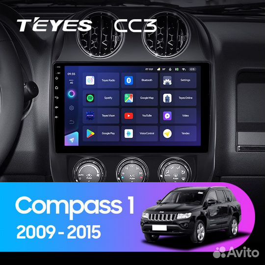Магнитола Teyes CC3 6/128 Jeep Compass 1