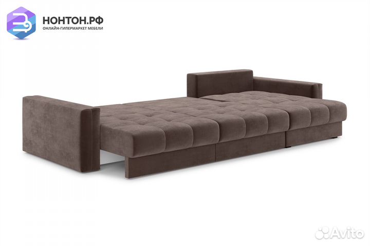 Диван угловой тик-так Монарх М2О1 коричневый
