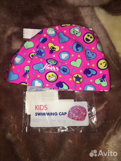 Шапка резиновая (тканевая) для плавания