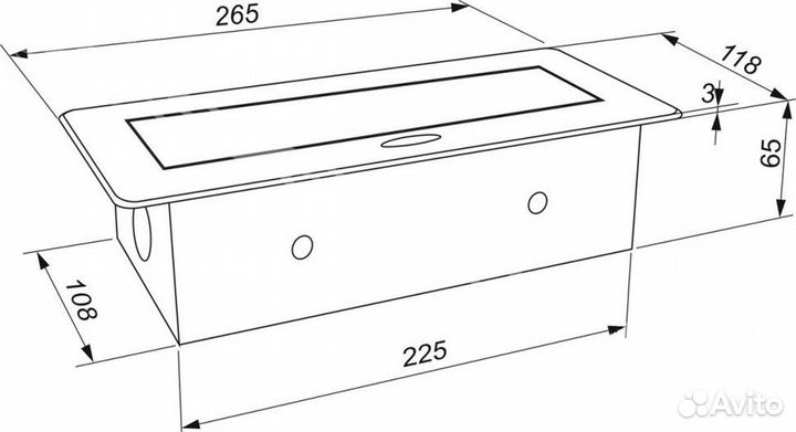 Блок врезной 3 розетки (Schucko) черный с проводом