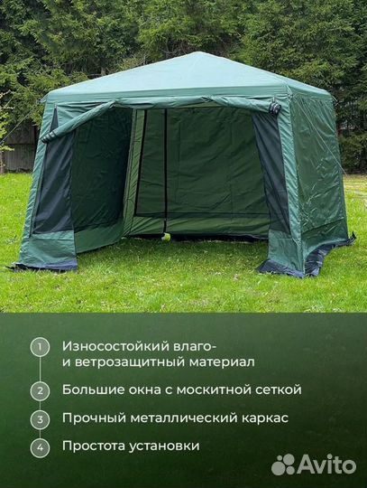 Шатер тент усиленный каркас (кухня, беседка)
