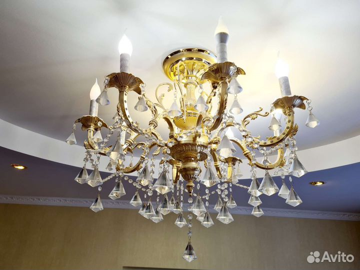 Люстра потолочная хрустальная