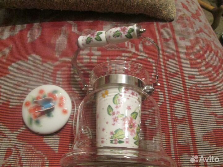 Чайники заварочные стеклянные, новые, 2200 и 1200