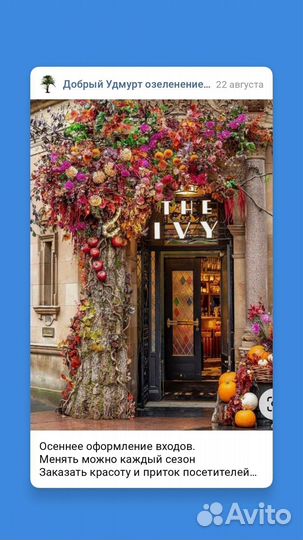 Осенний декор витрин и входов помещений