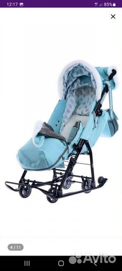 Санки-коляска Nika 7-5K на колесах