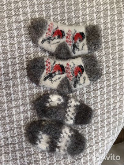 Носки шерстяные и варежки