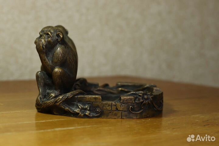 Пепельница бронза обезьянки