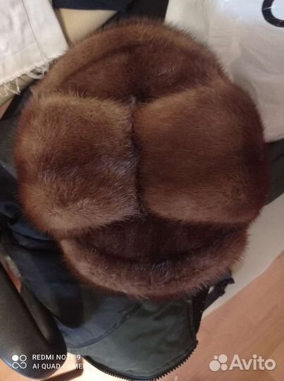 Норковая шапка обманка. мужская новая