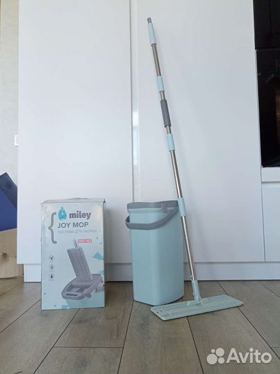 Швабра с ведром и отжимом новая