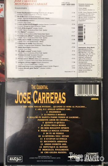 2 CD Jose Carreras (оригиналы)