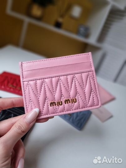 Картхолдер Miu Miu натуральная кожа