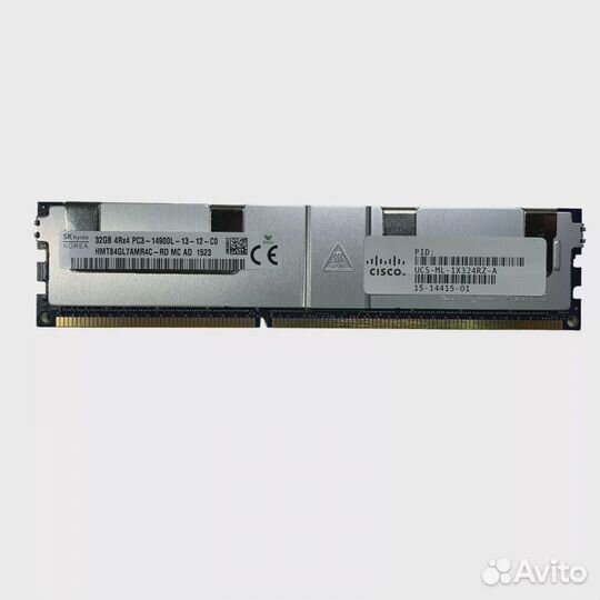 Оперативная память RAM Hynix, 32gb, 4Rx4, PC3L, 14900(1866), DDR3, ECC, REG, Ref