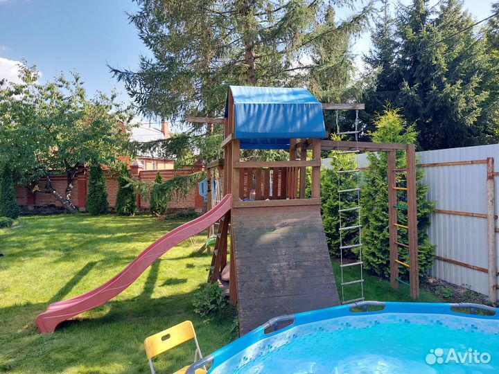 Детская игровая деревянная площадка