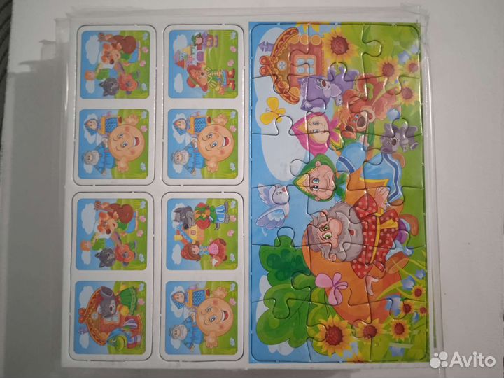 Детские пазлы - домино