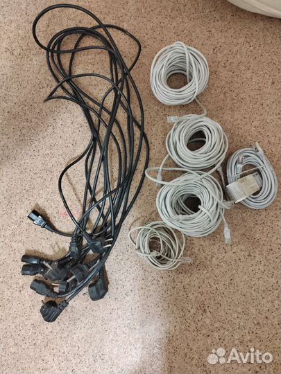 Провода для блока питания, интернет кабель