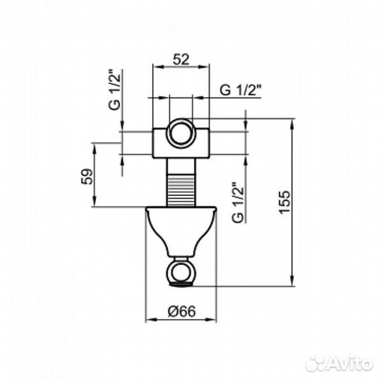 Девиатор для душа Webert Ottocento AC0395065