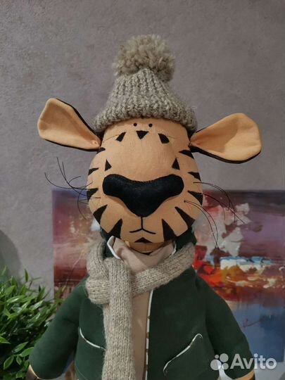Интерьерная кукла игрушка тигр ручная работа