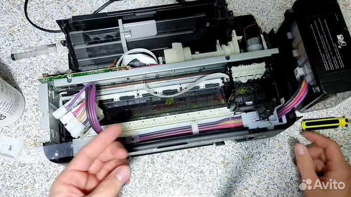 Прочистка печатающей головка HP, головки Epson