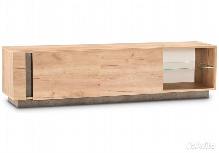 Тв-тумба W Арчи 10.86 дуб золотой craft / камень т