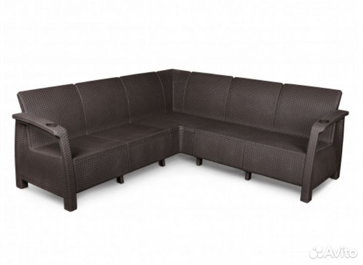 Искусственный ротанг угловой диван кресло стол