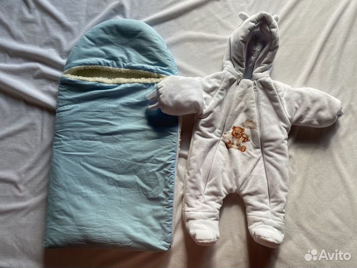 Конверт, комбинезон, одеяло, шапочка на выписку