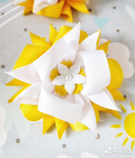 Цветы для волос на резинках Alya mini mi