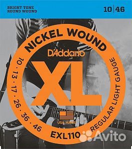 Струны для электро гитары 10-46 D'addario EXL110
