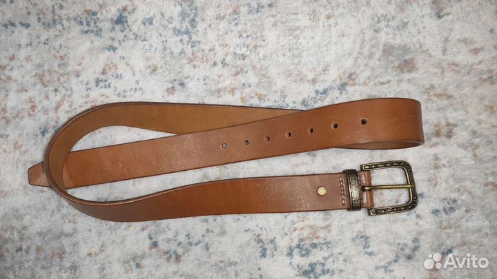 Ремень кожаный ручной работы
