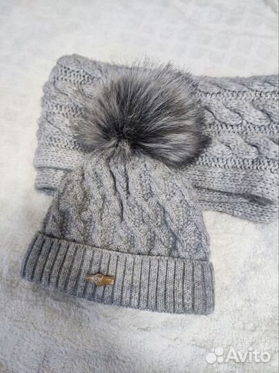 Комплект шапка и снуд женский