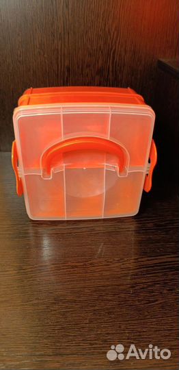 Органайзер/бокс для мелочей, двухъярусный 15х15х9