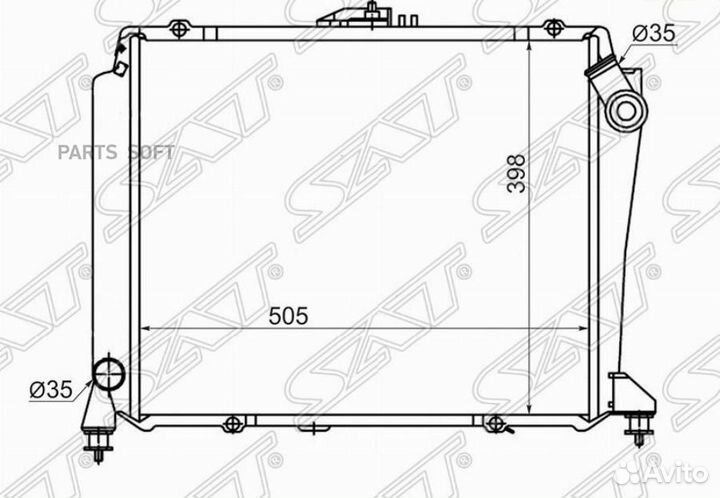 Радиатор охлаждения Тойота Хайс LH10# 89-04 Дизель